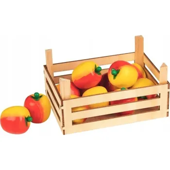 Dřevěná hračka Bedýnka s jablky Goki 51665 10 kusů