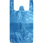 Mikrotenová taška, nosnost 15 kg, délka 70 cm, šířka 35 cm, záložka 21 cm, modrá, 100 ks