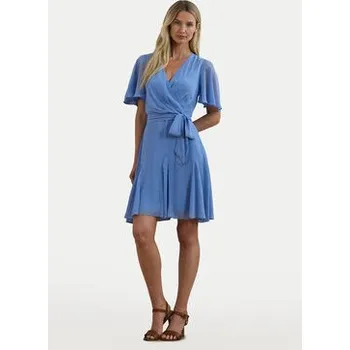 Dámské šaty LAUREN RALPH LAUREN Koktejlové šaty 250938944003 Modrá Regular Fit 12