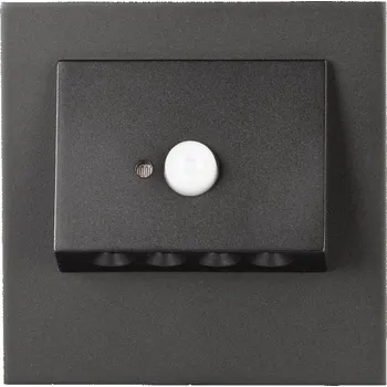 Noční světlo Zamel Orientační LED svítidlo NAVI s čidlem, pod omítku, 14Vss, IP20 Teplota světla: 4000K - denní bílá, Barva materiálu: černá