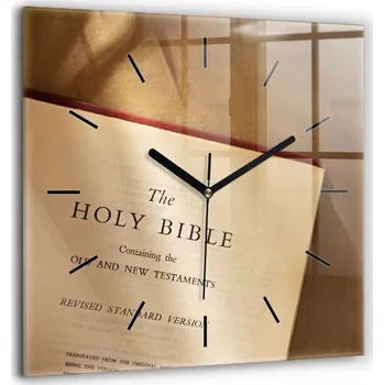 Hodiny Nástěnné hodiny SacroArte, hnědé, 60 cm