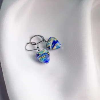 Náušnice Lampglas Náušnice Infinite Sky s 24karátovým zlatem v perlách Lampglas Materiál zapínání náušnic: rhodiované stříbro Ag 925/1000