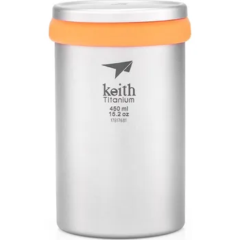 Kempingové nádobí Keith Hrnek Titanium Ti3523 450ml - Oranžový