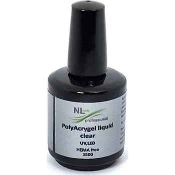 NL nails professional UV,LED Polyacrygel liquid clear- gel lak- builder 15ml
