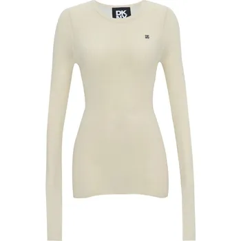 Dámský svetr SVETR DKNY L/S ROUND NECK SWEAT TALCO