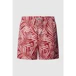 Pepe Jeans Pánské plavky LEAF SWIMSHORT Barva: červená, Velikost: XL