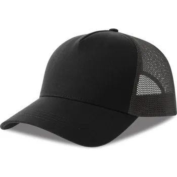 Pracovní přilba Atlantis Headwear Kšiltovka Rapper Cotton-S, 5 panelová, Trucker COT33026081099-black/dark UNI Černá/šedá tmavá