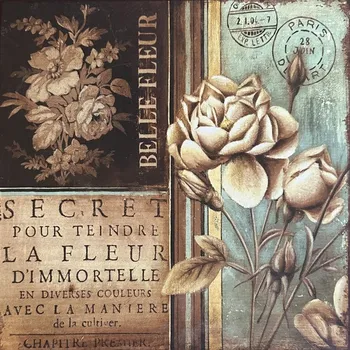 Plechová cedule Plechová retro cedule Belle fleur růže