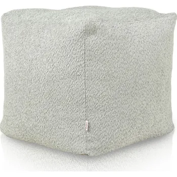 Taburet Taburetka světle šedá bouclé