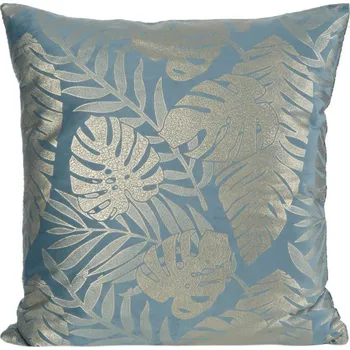 Povlečení Povlak na polštář VELVET modrý / zlatý