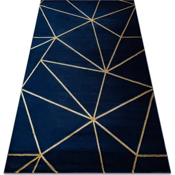 Koberec Koberec EMERALD exkluzivní 1013 glamour, styl geometrický granátový / zlatý