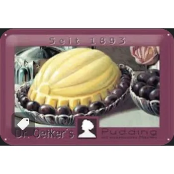 Plechová cedule Plechová retro cedule Dr. Oetker's Pudding