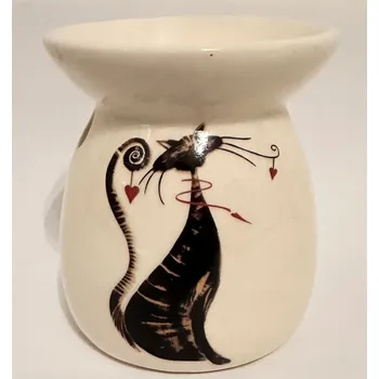 Aroma lampa Keramická aromalampa Kočka plus olej