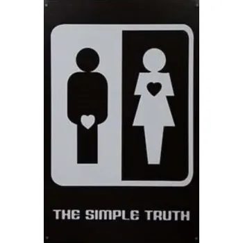 Plechová cedule Plechová cedule The simple truth