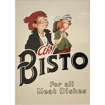 Dekorativní magnet Magnet na ledničku Ah Bisto for Meat Disches retro reklama