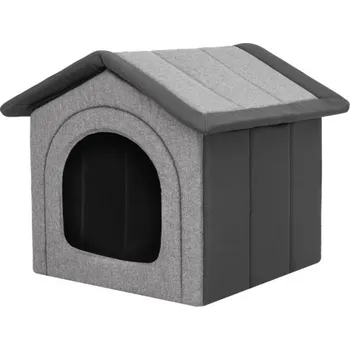 Pelíšek pro psa Bouda pro psa R1 grafitový ekolen, grafitový