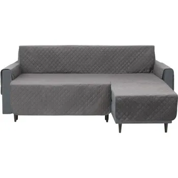 Přehoz na lůžko Potah na rohovou sedačku pravý PARIS šedý, 240 cm