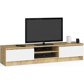 Televizní stolek Stolek pod TV RTV K 160 CLP dub artisan / bílý