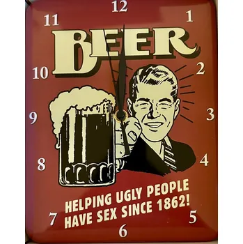 Hodiny Plechové hodiny Beer pivo