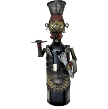 Stojan na víno Kovový stojan na láhev Číšník