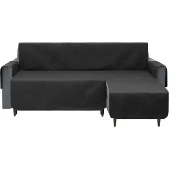 Přehoz na lůžko Potah na rohovou sedačku pravý PARIS černý, 240 cm