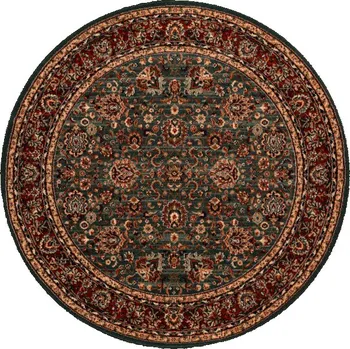 Koberec Koberec KASHQAI 4362 400 ornament, zelený / bordový kruh