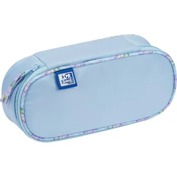 Penál Oxford - Pouzdro Etue Oxford Flowers, modré