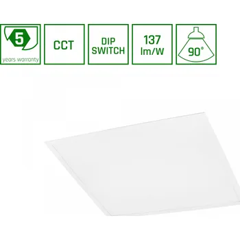 LED panel LED back-lit panel 600x600 26W/36W/46W UGR19 6300 lm CCT change, záruka 5 let