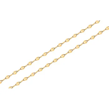 Řetízek Elegantní zlatý řetízek 1,7 mm IZ18592 Žluté zlato 450 mm