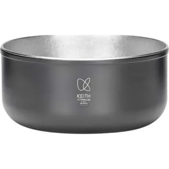 Kempingové nádobí Keith Jídelní box Titanium Ti5450 - Černý