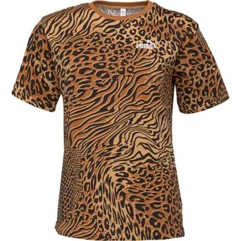 Dámské triko Puma ESSENTIALS GRAPHICS ANIMAL RELAXED AOP TEE L Mix, Bílá