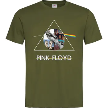 Pánské oblečení Tričko Pink Floyd | Logo Druh: Pánské, Barva: Khaki, Velikost: L