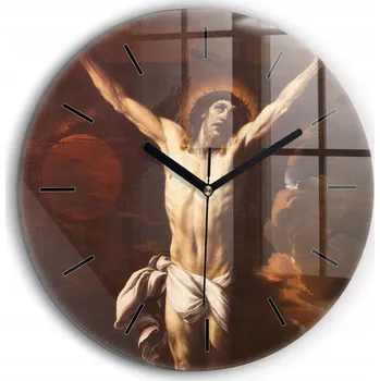 Hodiny Nástěnné hodiny SacroArte, hnědé, 60 cm