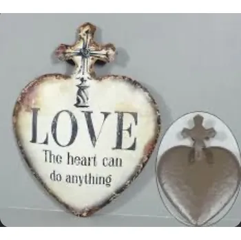 Plechová cedule Plechová retro cedule Love The heart can do anything