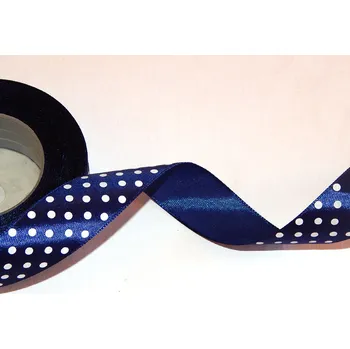 Stuha Stuha saténová s puntíkem, WSK6112, šíře 25 mm / balení 22 m