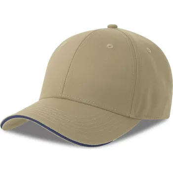 Pracovní přilba Atlantis Headwear Kšiltovka Sport Sandwich-S, 6 panelová, sandwich COT33027533499-khaki/navy UNI Khaki/navy
