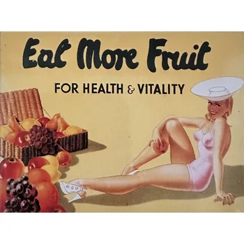 Dekorativní magnet Magnet na ledničku Eat more Fruit for Health and Vitality