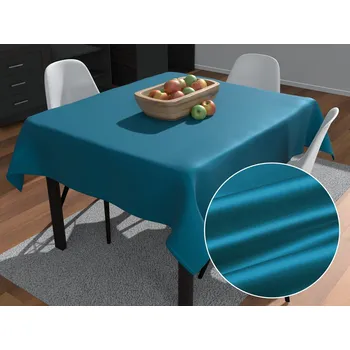 ubrus Saténový čtvercový ubrus polyesterový Satén LUX-021 Petrolejově modrý 40x40 cm