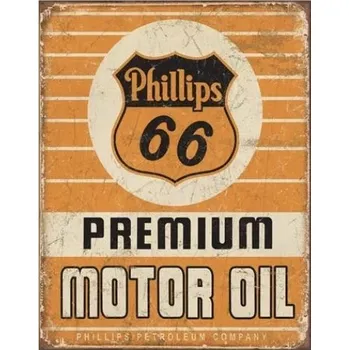 Plechová cedule Plechová cedule Phillips 66 premium motor oil