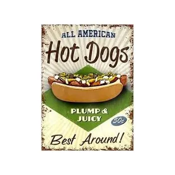 Plechová cedule Plechová cedule Hot Dogs Best around!