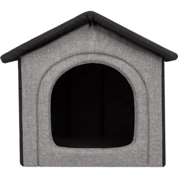 Pelíšek pro psa Bouda pro psa INARI R1 šedá / černá