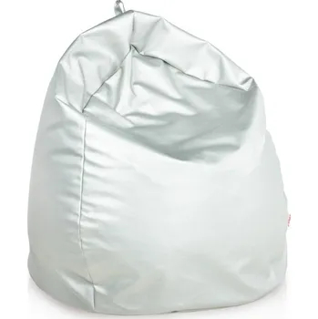 Sedací pytel Sedací vak SAKO - stříbrný ekokůže