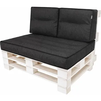 Dekorativní polštářek Polštáře na palety TOMEK 1+2 černé ekolen