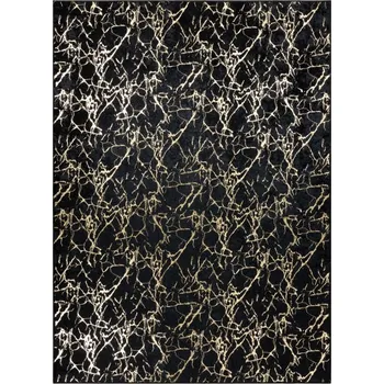 Koberec Koberec MIRO 11111.2106 mramor / glamour, černý / zlatý