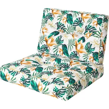 Polštář Polštář na ratanovou židli KAJA R2 bílé květy