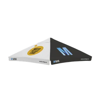 Stínicí technika MVIA Moravia Propag Náhradní potah s potiskem YOUR_DESIGN_HERE Rozměr: 3 × 3 m, s volánem