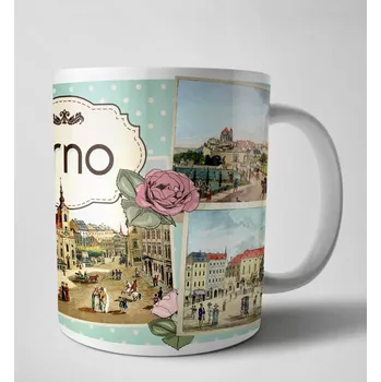 Keramický hrnek Brno pohlednice retro