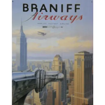 Plechová cedule Plechová cedule New York Braniff
