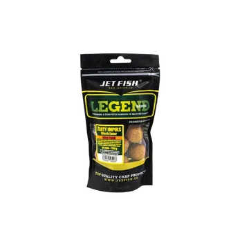Boilies JetFish Jet Fish Legend Range Extra tvrdé boilie ŽLUTÝ IMPULS OŘECH JAVOR 30mm 250g