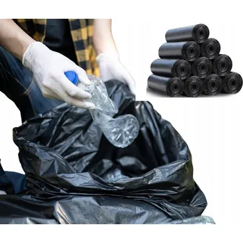 Pytle na odpadky PYTLE NA ODPAD 100 KUSŮ SUPER SILNÉ ČERNÉ 60L (10x10)